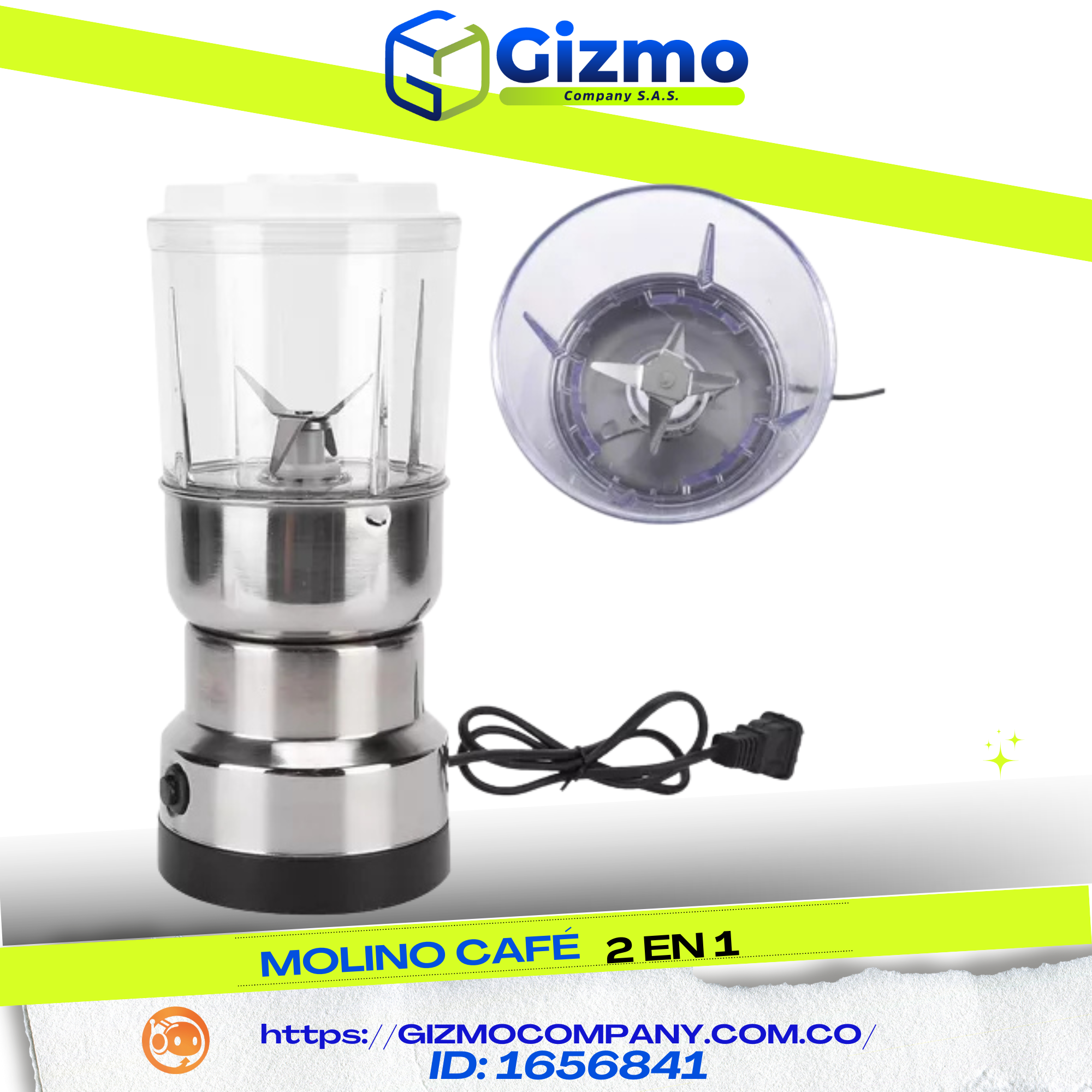 Miniatura 1 de Molino Triturador 2en1 Grande Licuadora